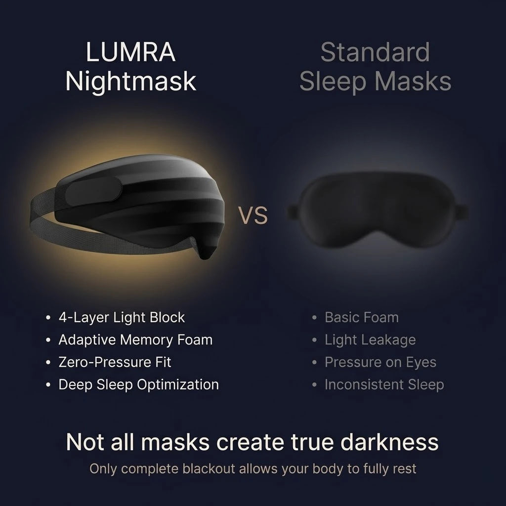 LUMRA Nightmask - Total Darkness. Total Rest.